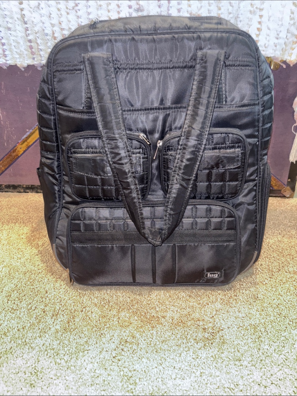 lug Black Quilted Travel Puddle Jumper
